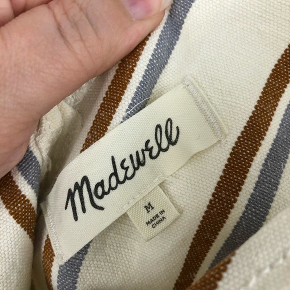 Madewell Cream Stripe Pull On Jumpsuit - Picture 10 of 12